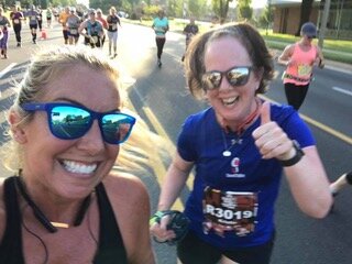 A mid-race selfie with Coach Dawn.